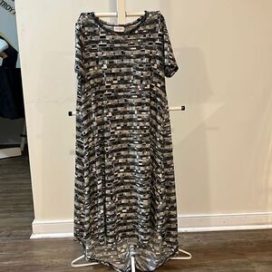 LulaRoe size XXS Carly black & white dress.